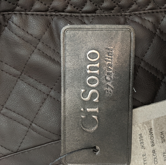 Vegan Leather Jacket - chocolate brown - Ci Sono - Picture 2 of 6